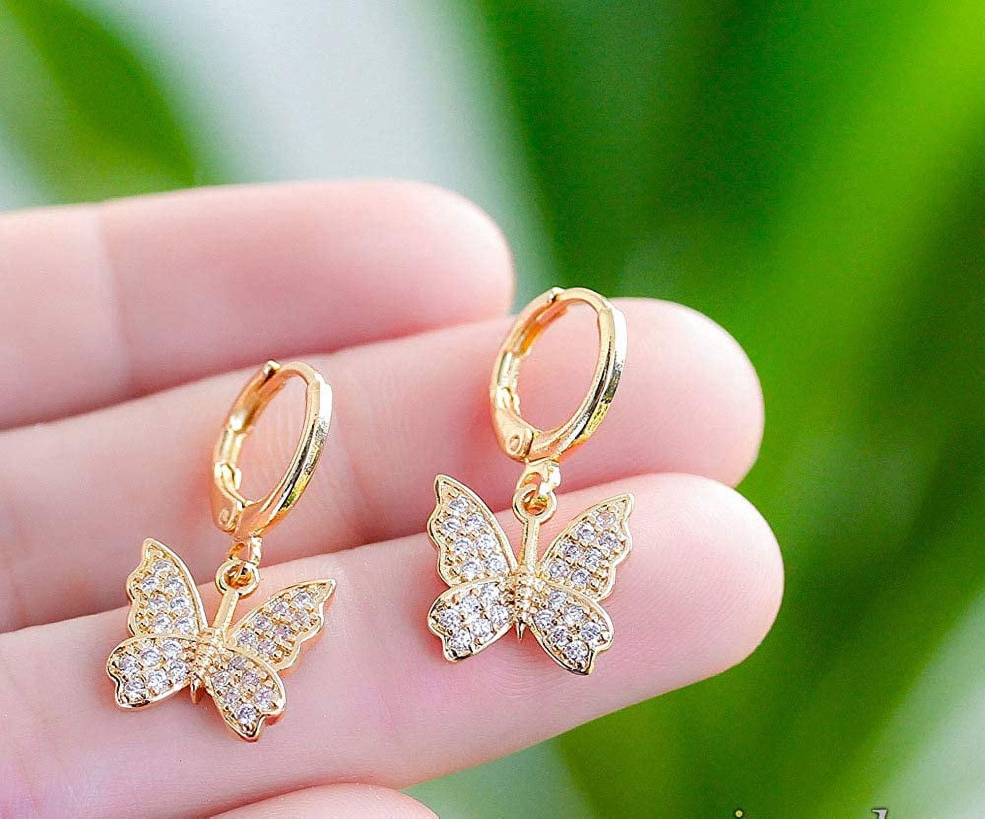 Psyche: Tiny Butterfly Dangle Earrings – Santore Company